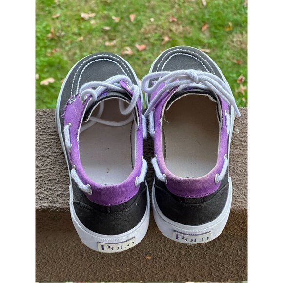 Ralph Lauren Polo Lilia Women Shoe Flats Canvas Size 6B Blue Purple Cruise Wear - Picture 4 of 10
